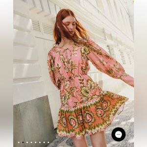 Farm Rio, Pink Floral Dress